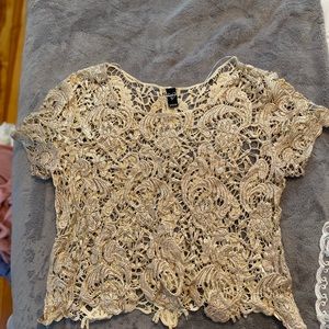Gold cropped top